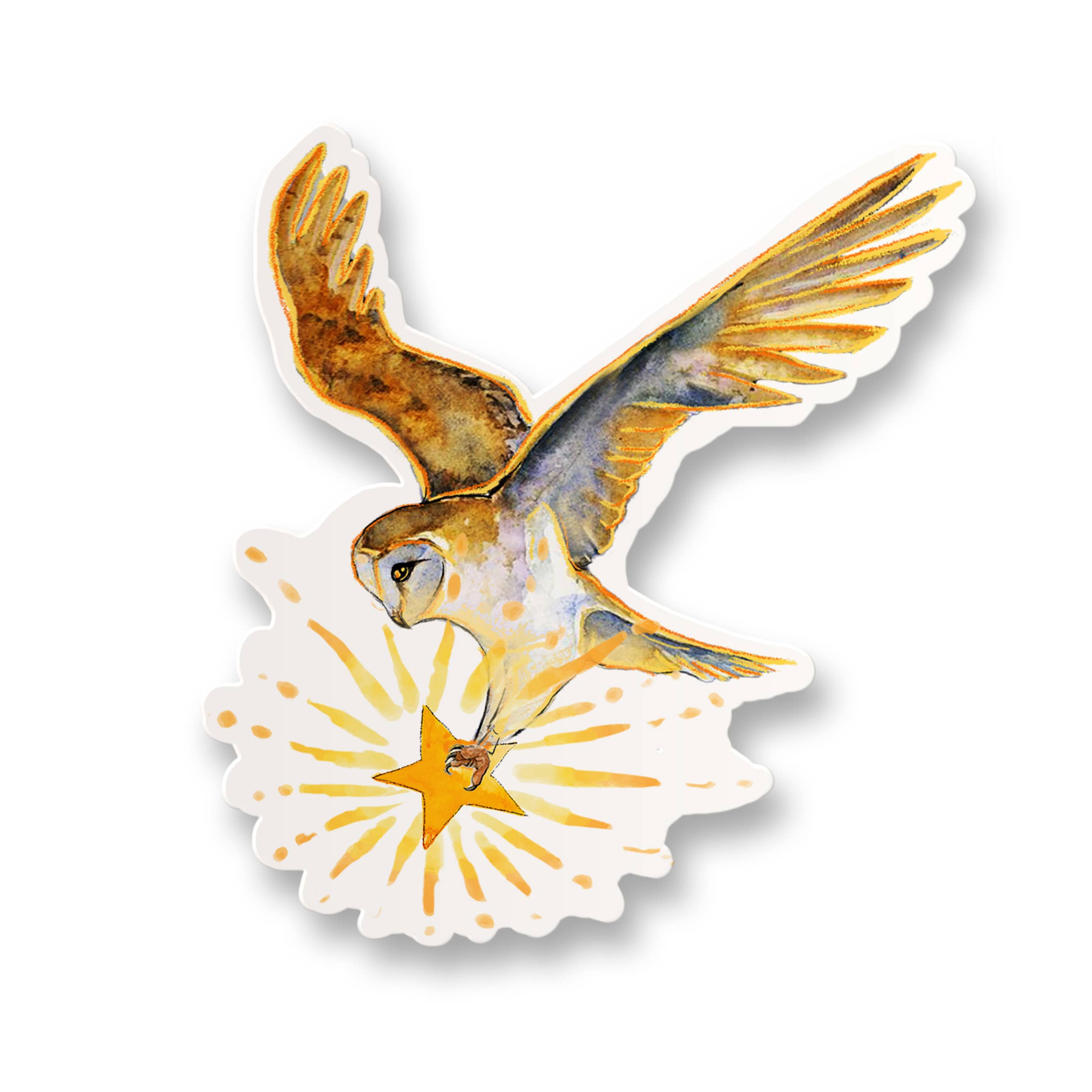 Liyana Studio - Wholesale Sticker - Barn Owl Star - Waterproof Vinyl Sticker3