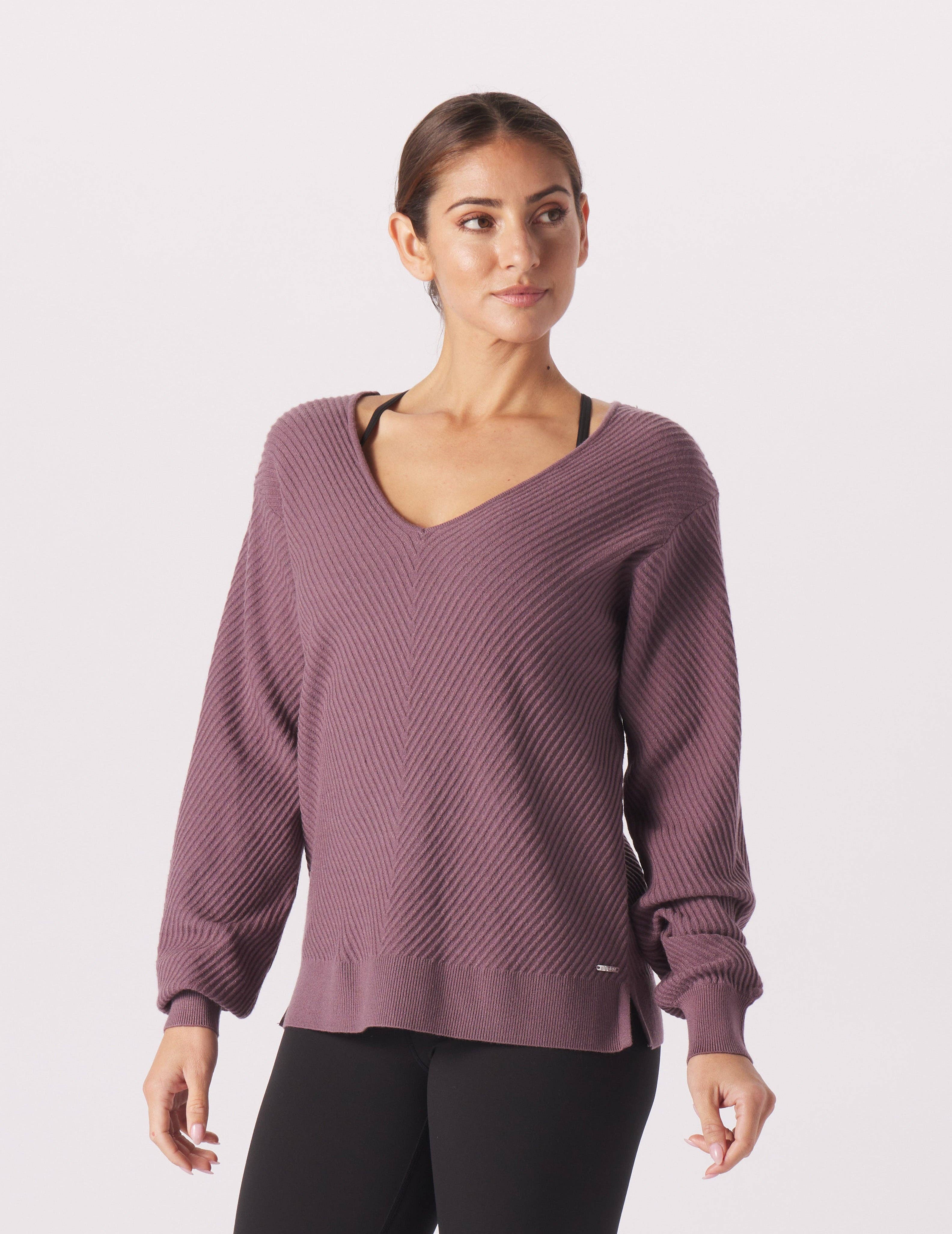 Luxury Rib Sweater: Berry Wine for wholesale on Faire0