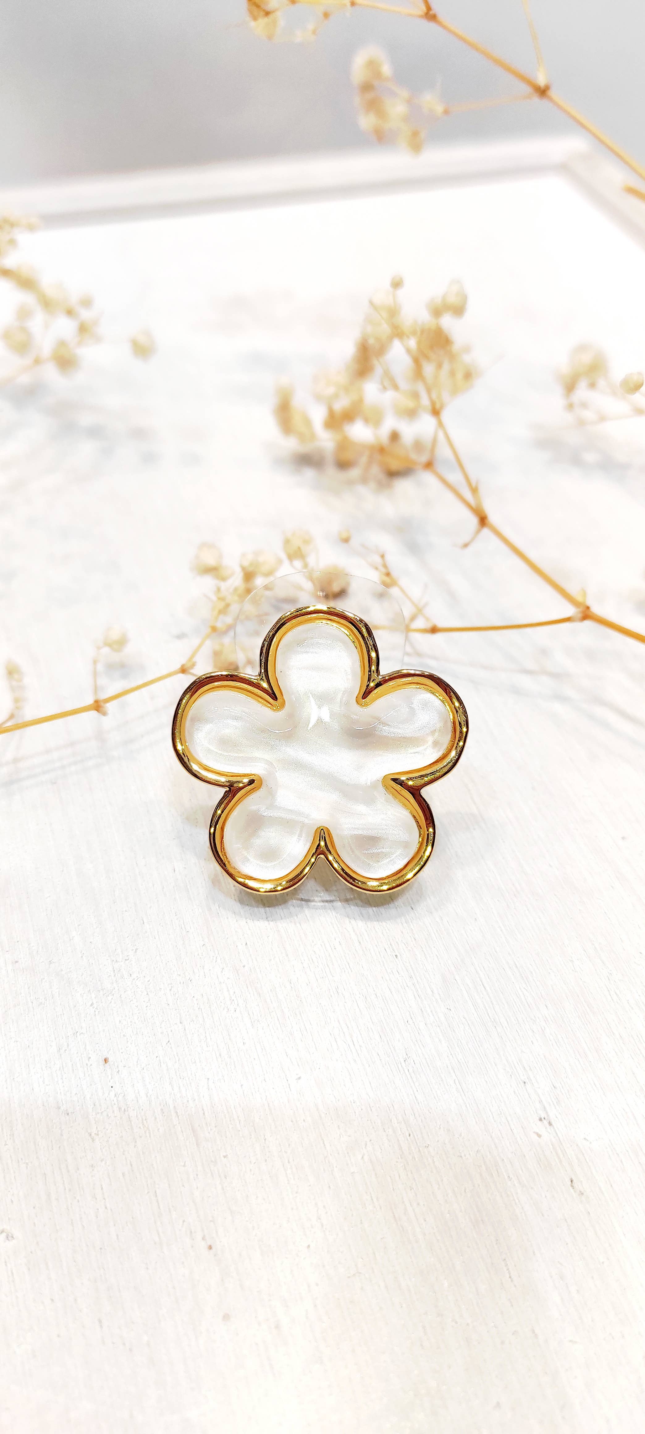 LOLO & YAYA - Wholesale Band/gestapelde ring - Ring met bloem Selena4