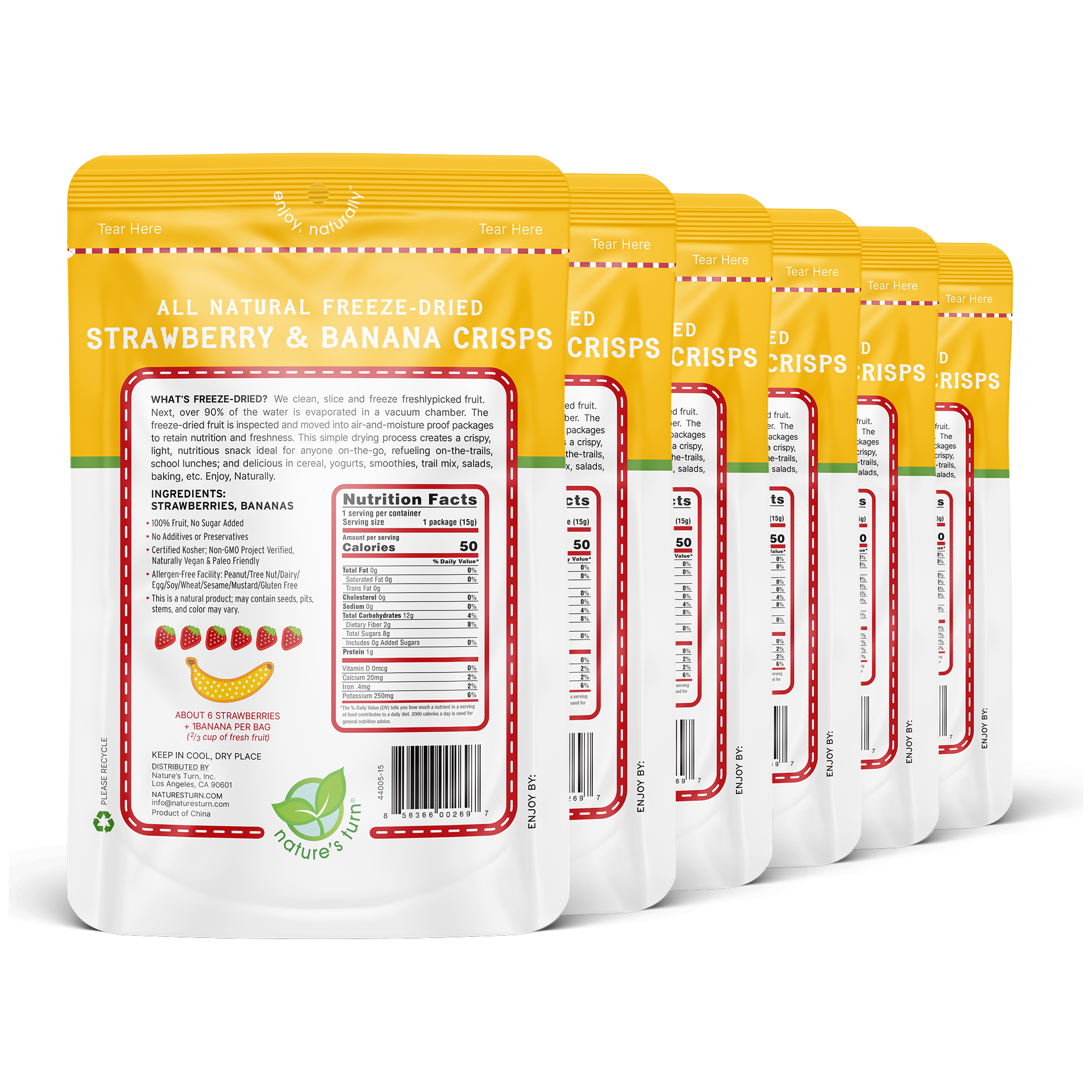 Nature's Turn - Wholesale Dried/Dehydrated Fruit - Freeze-Dried Strawberry & Banana Crisps7