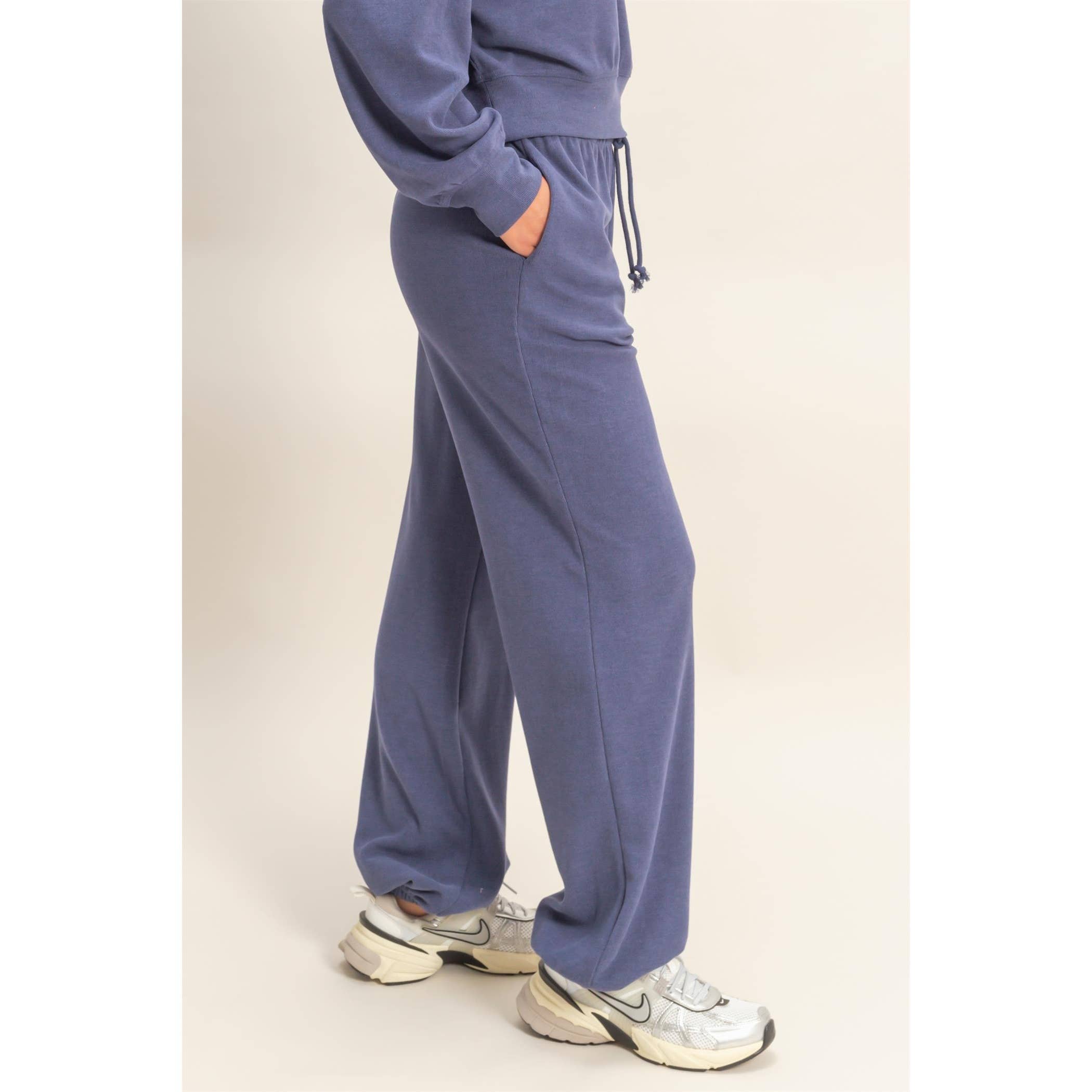 Double Zero - Vendita all'ingrosso Pantaloni sportivi/da jogging loungewear - Donna - Pantaloni jogger a costine morbide con coulisse e vestibilità comoda16