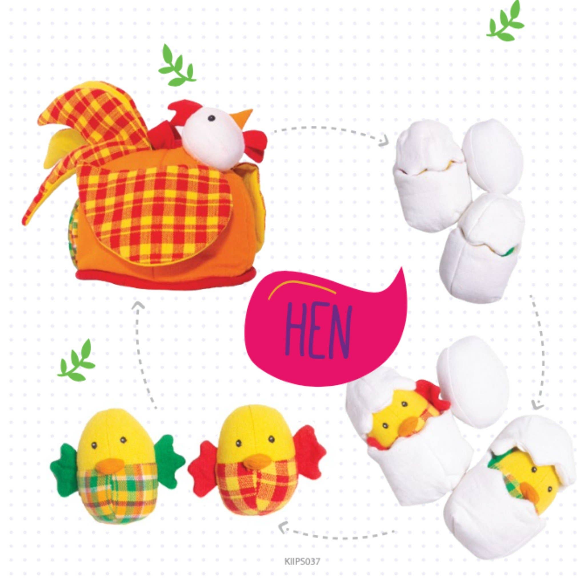 Mr. Ellie Pooh - Wholesale Stuffed/Plush Toy - Kids & Baby - Organic Cotton Playhouse Hen and Chicks1