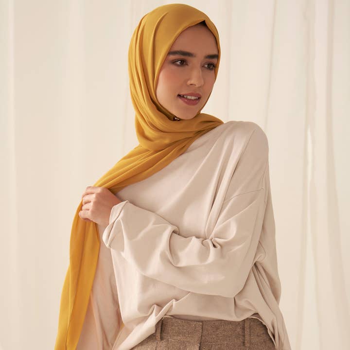 Everyday Chiffon Hijab - Dark Honey for wholesale on Faire4