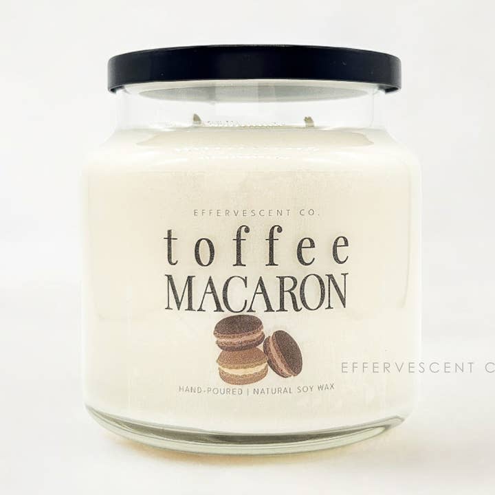 Toffee Macaron | 2-Wick Soy Candle for wholesale by Effervescent Co.