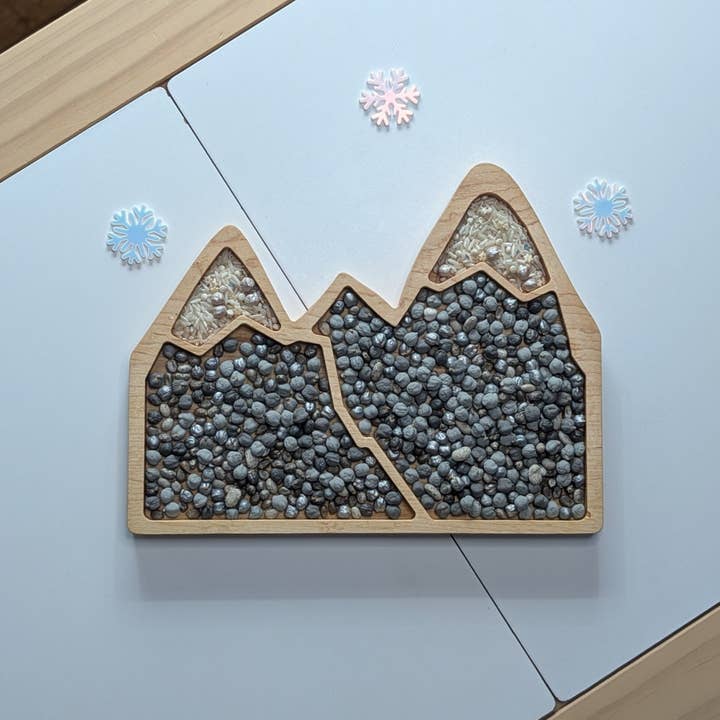 Berg-Sinnes-Spieltablett für den Großhandel von Carved Together Co