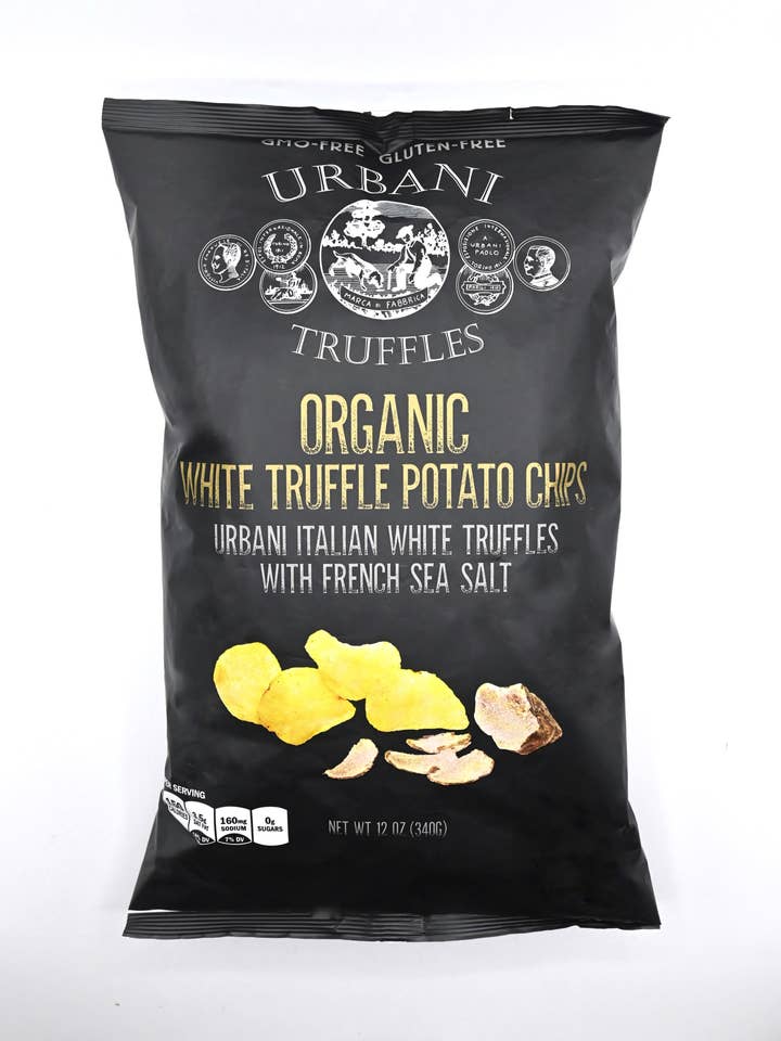 Organic White Truffle Potato Chips (large bag) for wholesale by Urbani Truffles