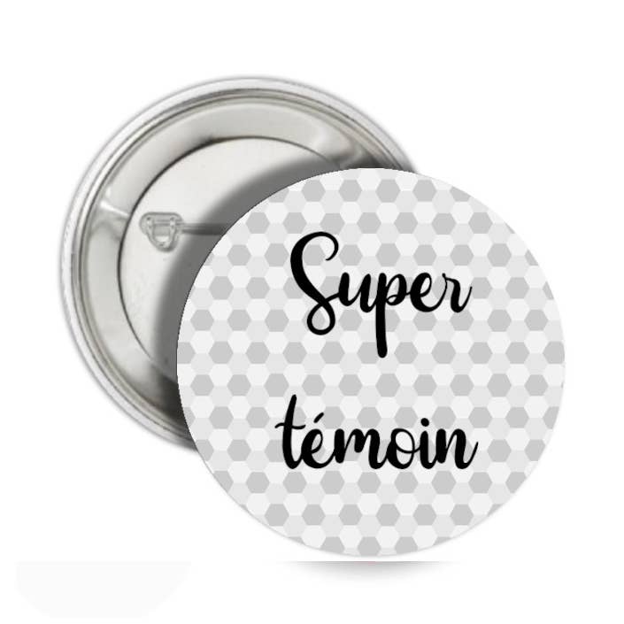 Brugerdefineret Super Witness Badge eller Magnet eller Nøglering Grå for engroshandel hos Tendance Cadeau