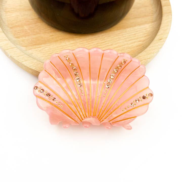 TheDivaSoap - Wholesale Hair Clip - Women's - Crystal Shell Claw Clip, Ocean Creatures Hair Clip