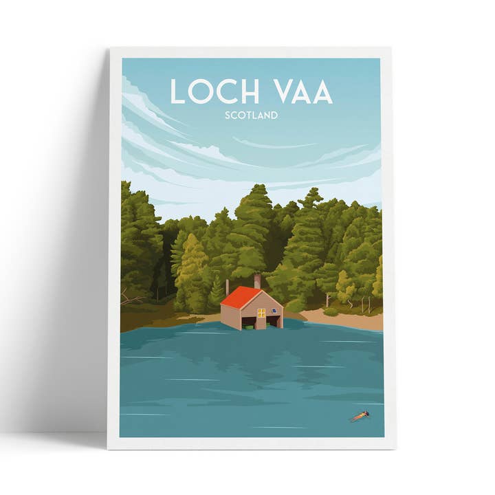 Loch Vaa Scotland Art Print | Scottish Landscape Wall Art for wholesale by Printagonist