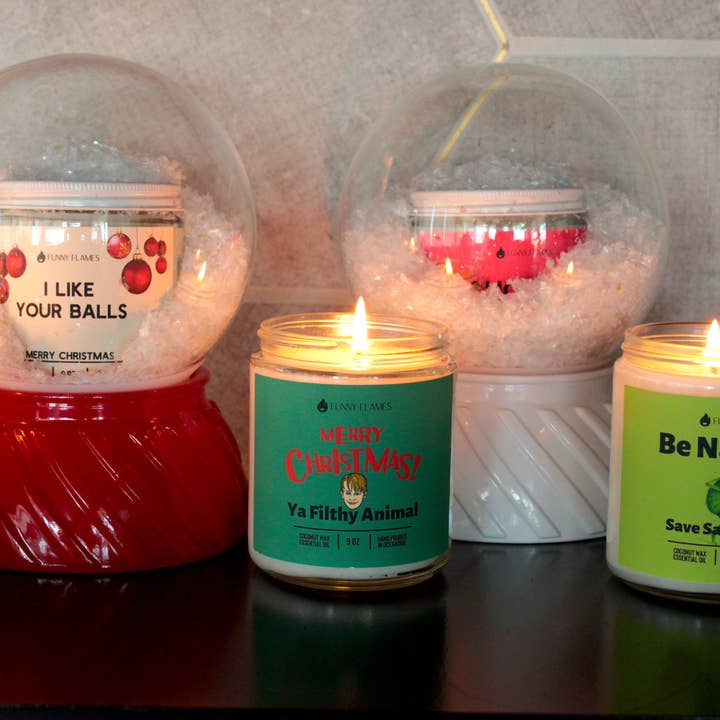 Funny Flames Candle Co - Les Creme - Wholesale Jar/Filled Candle - Holiday 2025 Best Sellers Collection 9oz Candles72