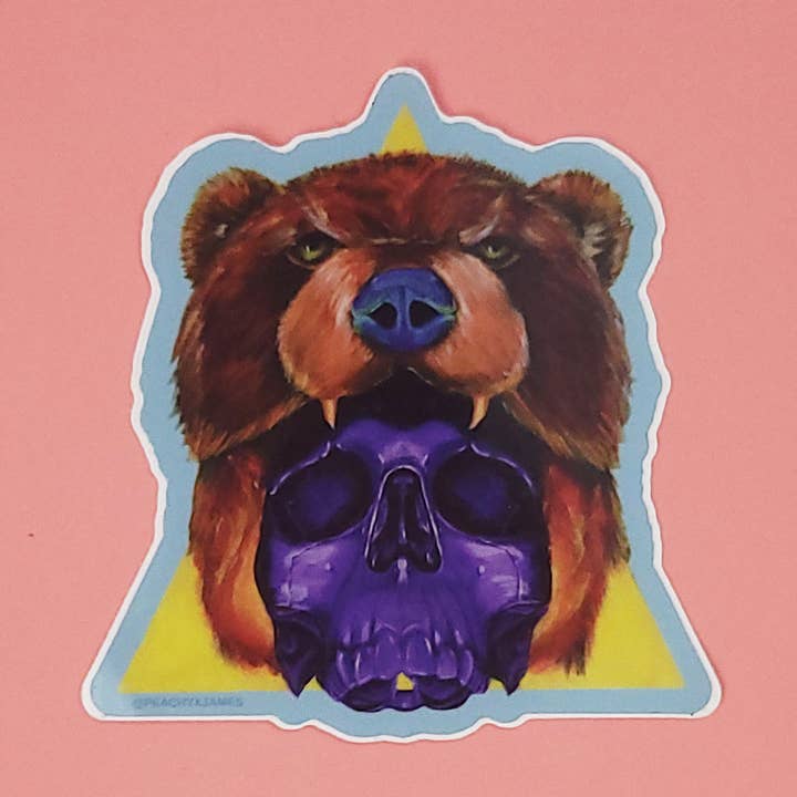 Accueil - Autocollant en vinyle Skull & Bear inspiré de Midsommer pour la vente par PeachyxJames