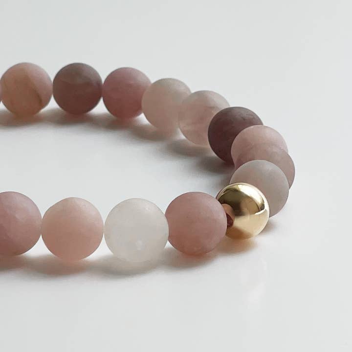 Frosted Rose - matte lavender rose quartz bracelet for wholesale by Katherine Rose Collections