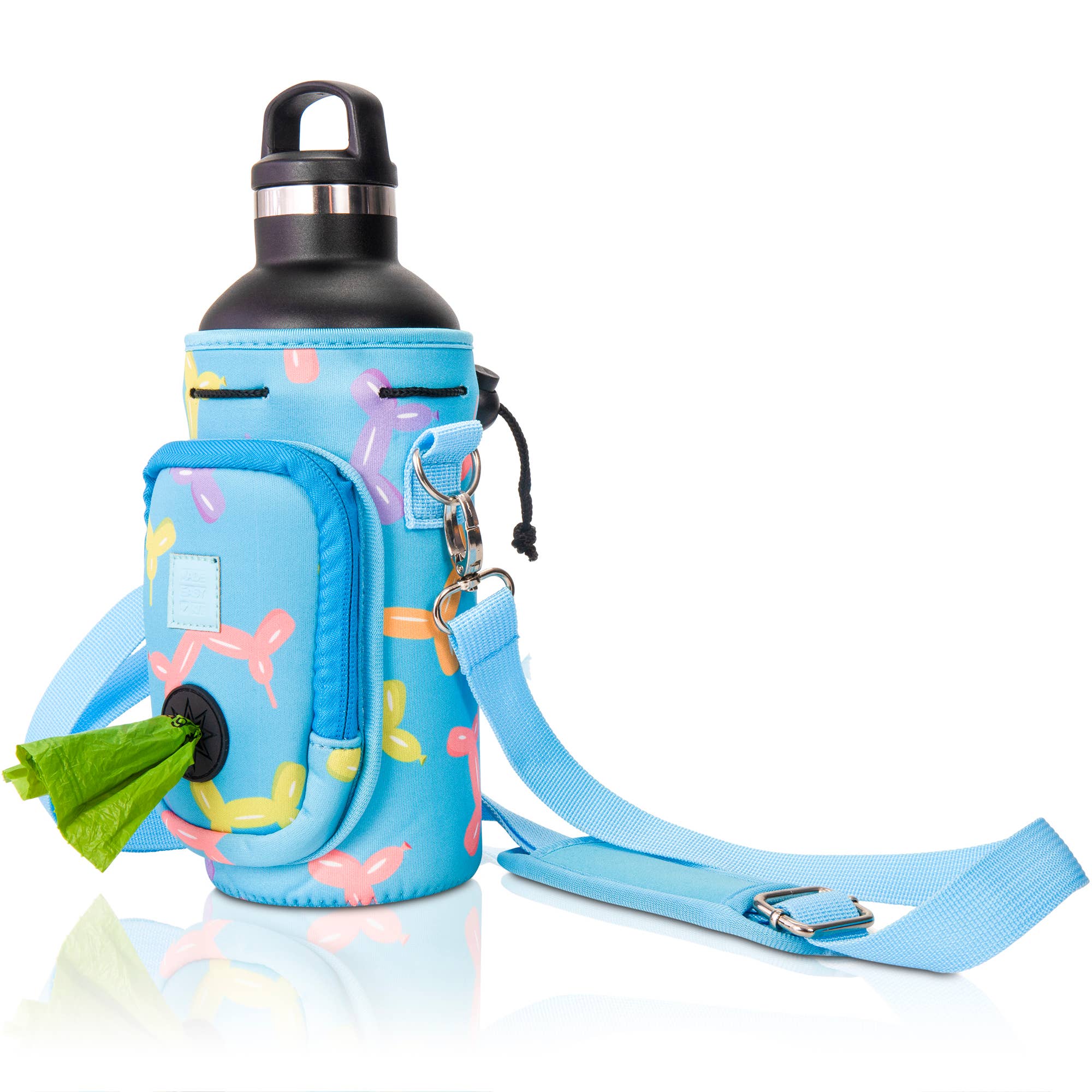 MADE EASY KIT – Suporte para garrafas/garrafeira por atacado – Kit fácil de transportar garrafa de água com bolso para saco de cocô de cachorro24