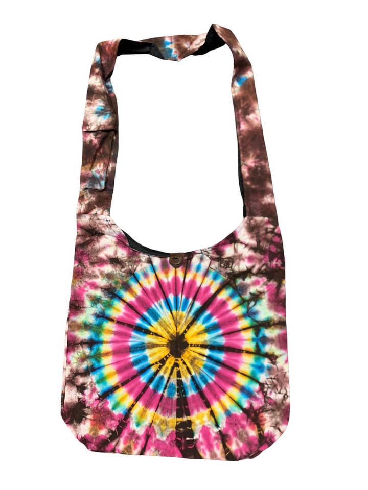 Sac assorti en coton Tie Dye D128 pour la vente par Rising International Inc