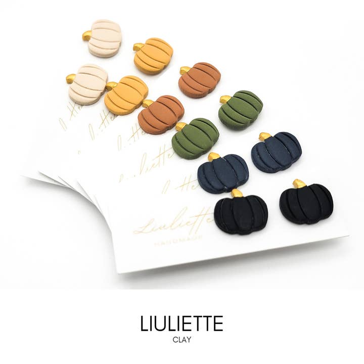Elegant Pumpkin studs for wholesale by Liuliette Handmade