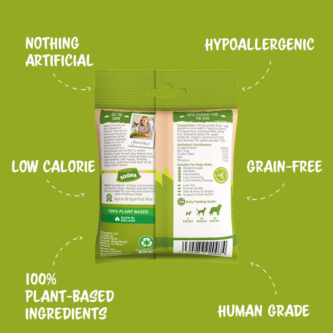 Soopa Europe - Wholesale Pet Treats - Dog - Kale & Apple Dog Treats1