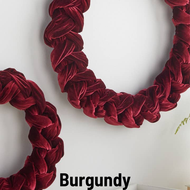 Your Heart's Content - Wholesale Wreath - Woven Velvet Wreaths Entry Wall, Winter Centerpiece, Door9