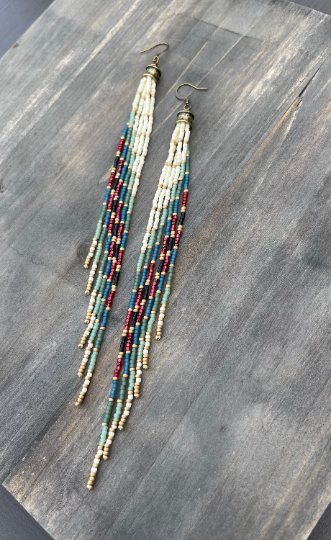 Wild Honey Pie Design - Wholesale Tassel Earrings - Long Bead Earrings, Bohemian Bead Earrings, Fringe Earrings1