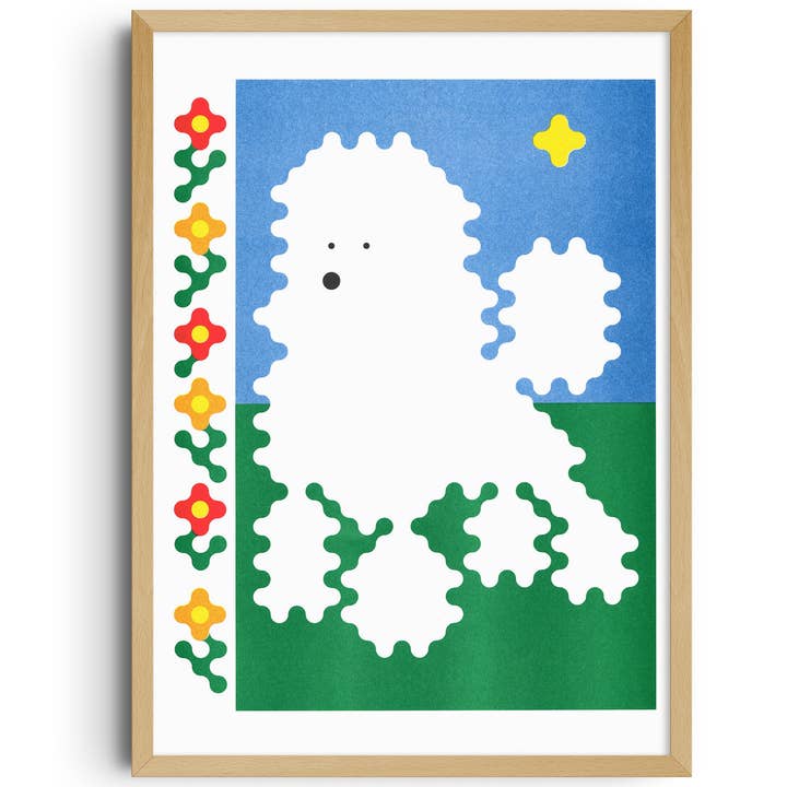 A3 poster - Joe O'Donnell - Poodle for wholesale by KIBLIND Atelier