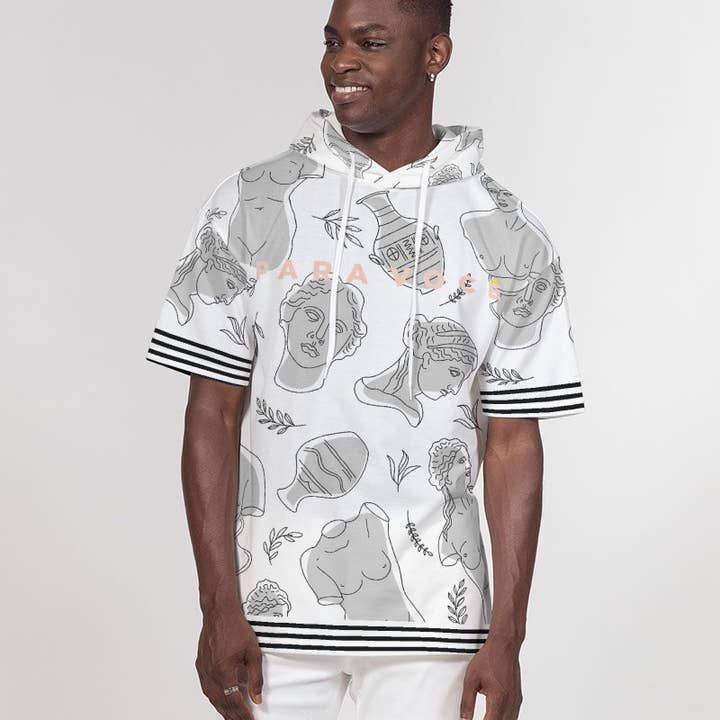 2882Sport™ Greeky Prepster Men's Premium Heavyweight Short Sleeve Hoodie for wholesale by 2882Brand™