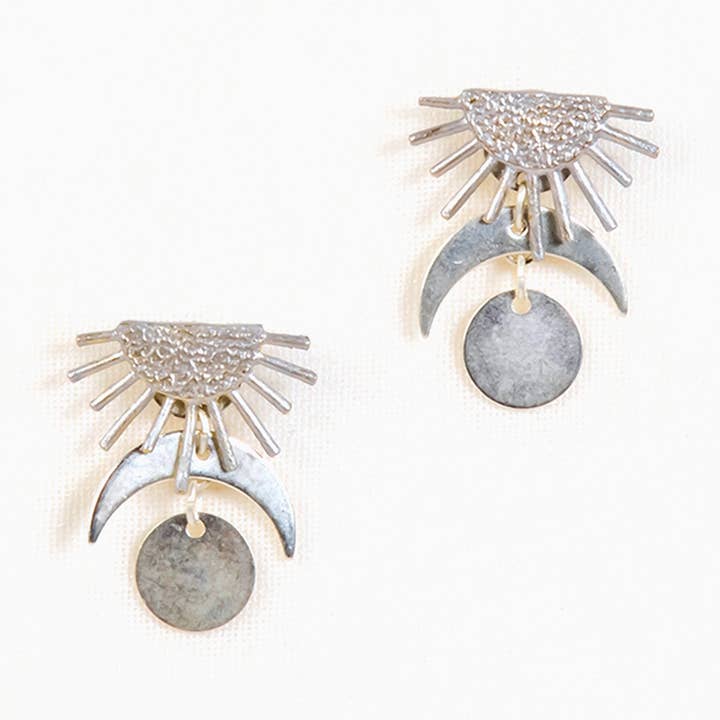 Altiplano - Wholesale Dangle Earrings - Sun  and Moon Post Earrings1