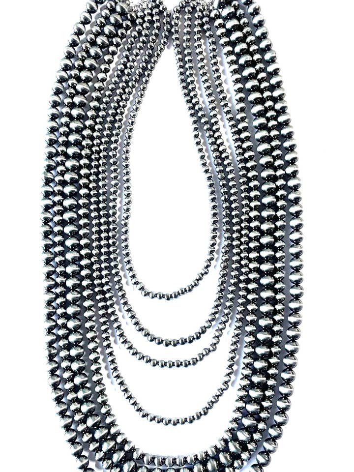 Western 8 Layered Navajo Pearl Necklace for wholesale by Snowing West