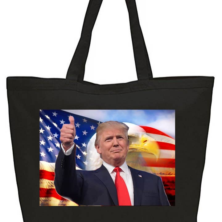 BMS BIZ - Wholesale Tote Bag - Unisex - Donald Trump President Large Tote Grocery & Stuff Bag