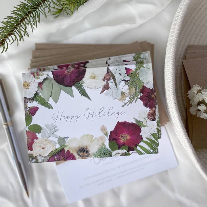 Ensemble de cartes de vœux de bonnes fêtes pour la vente par Seek & Bloom Creative Co.