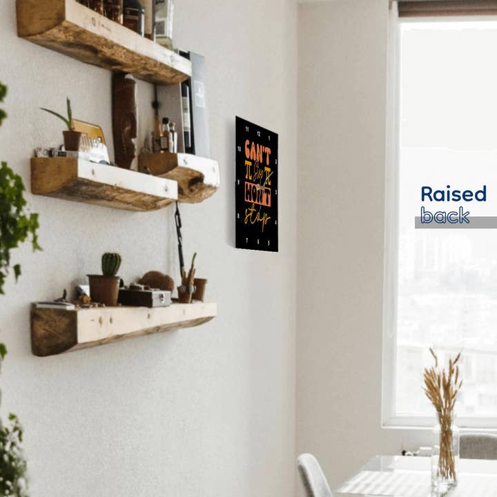 3dRose – wholesale Wall clock – 3dRose, Cannot stop will not stop orange and yellow typography Pi day design, Wall Clock4