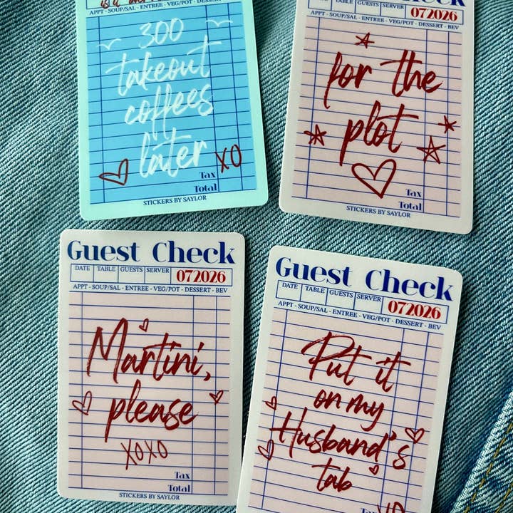 Stickers by Saylor - Wholesale Sticker - Taylor Inspired Guest Check Sticker4