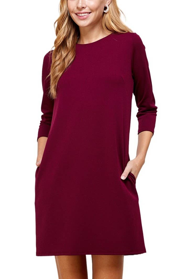 Vanilla Monkey - Wholesale Dress - Women's - Solid Shift Dress2