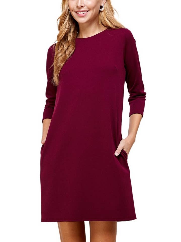 Vanilla Monkey - Wholesale Dress - Women's - Solid Shift Dress2