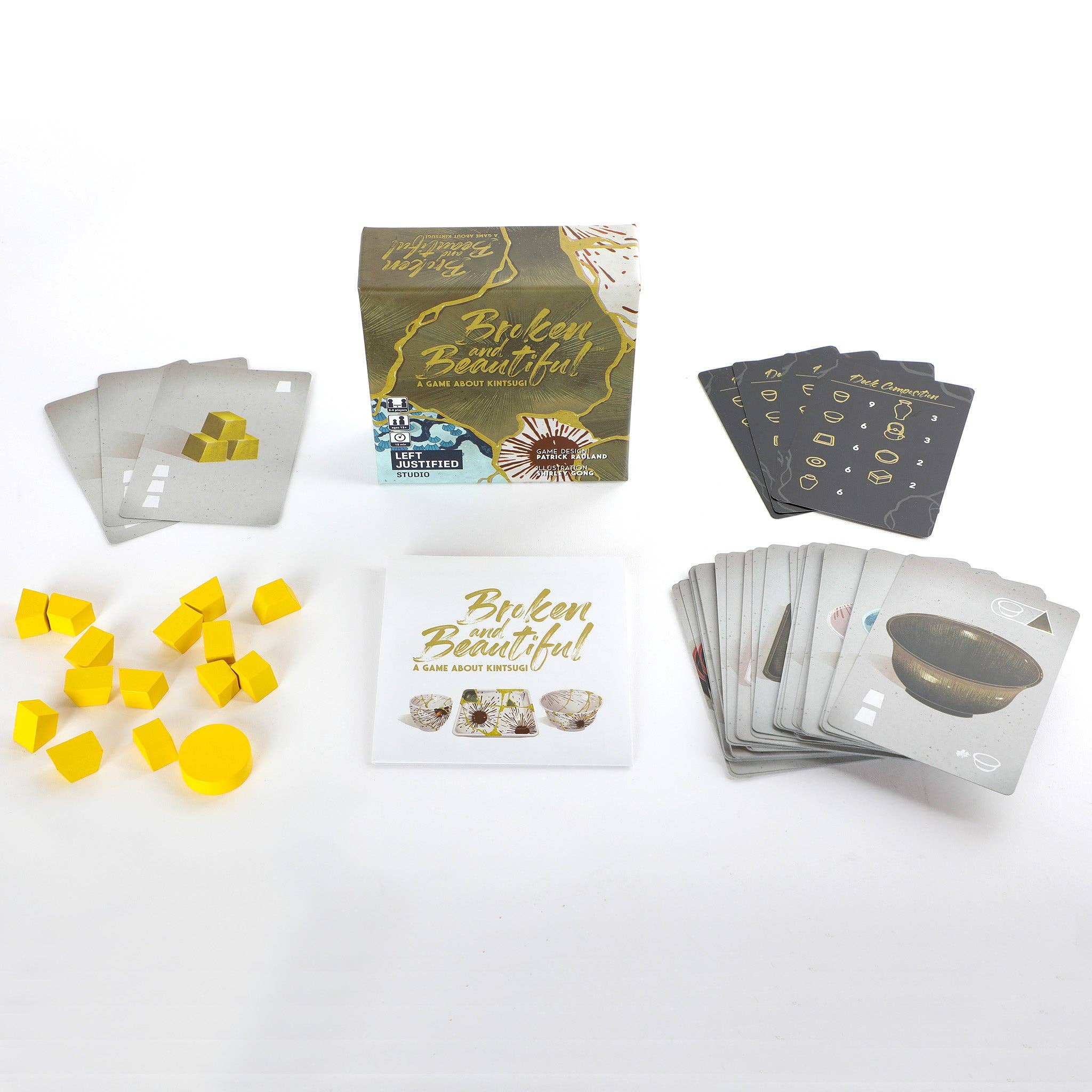 Left Justified Studio & Prolific Games - Venta al por mayor Juegos de cartas - Broken and Beautiful — Juego de cartas sobre Kintsugi3