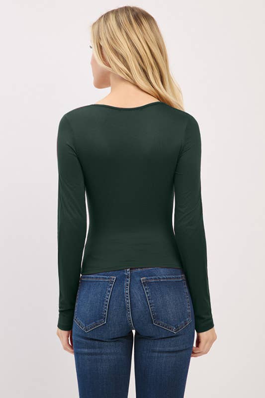 Heart & Hips - Wholesale Knit Top - Women's - JT56670L - SWEETHEART NECK W/RUCHED LONG SLEEVE TOP11