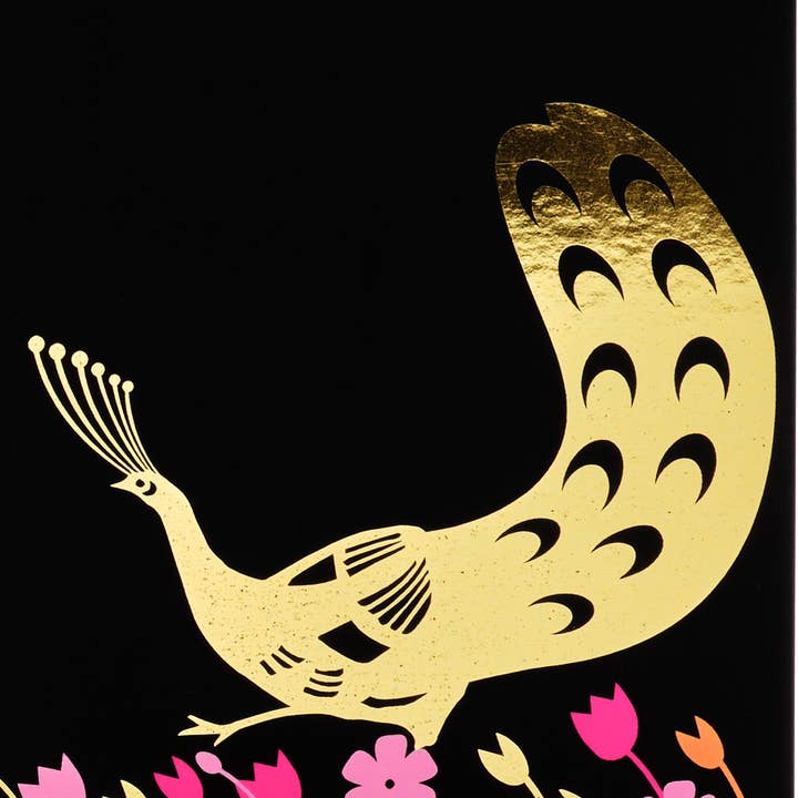 Ilee Papergoods - Wholesale Birthday Card - Peacock, Happy Birthday, foil printed A2 Card1