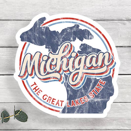 Michigan Vinyl Sticker for wholesale by Expression Design Co