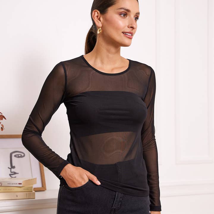 CHOKLATE PARIS - Wholesale T-Shirt (Graphic) - Women's - Stretch mesh top - 296000