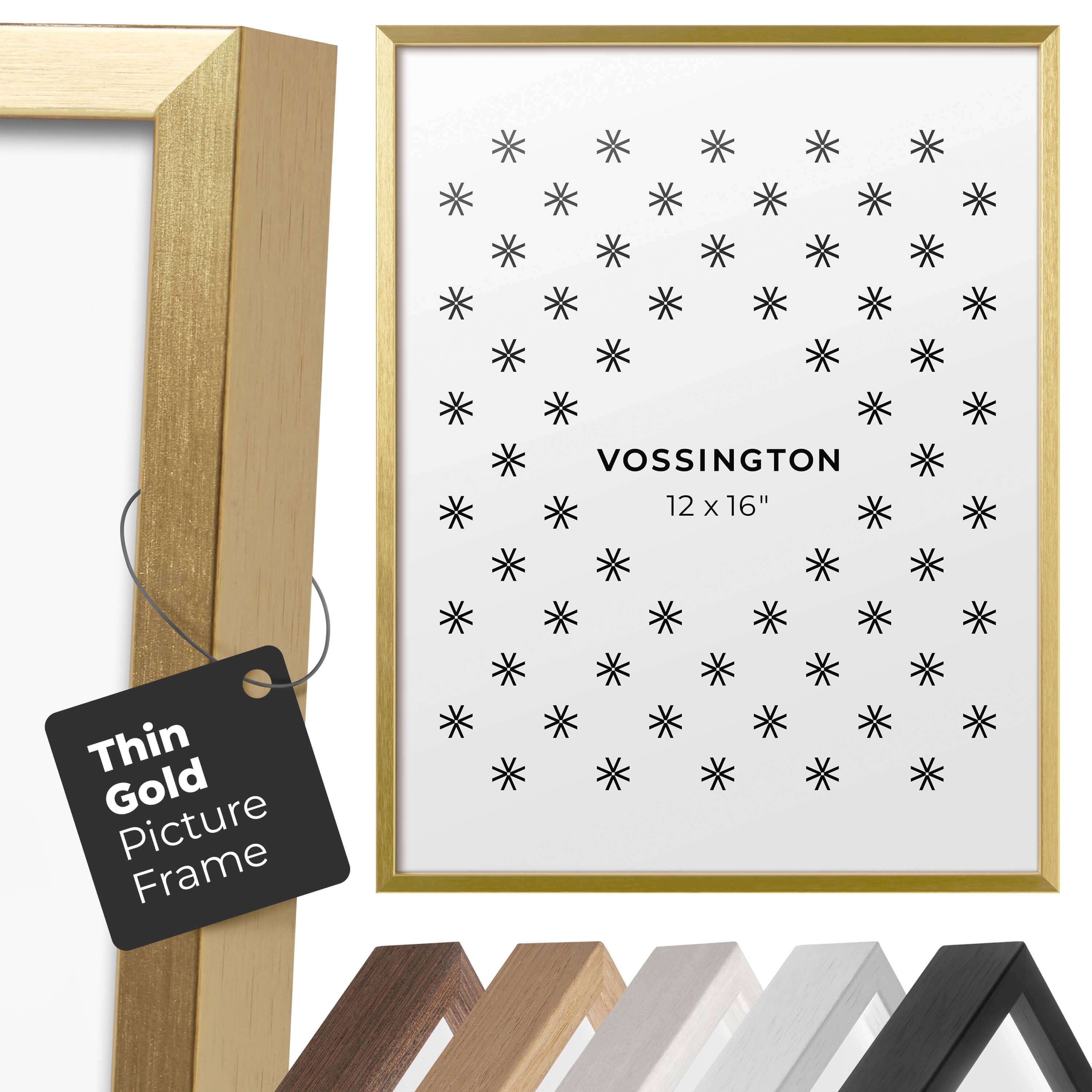 Vossington - Wholesale Picture Frame - 12x16" Thin Frame, Gold0