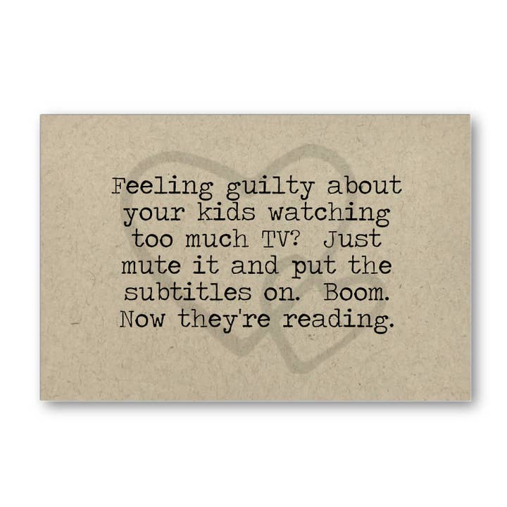 Kids Watching Too Much TV Card for wholesale by Says the One