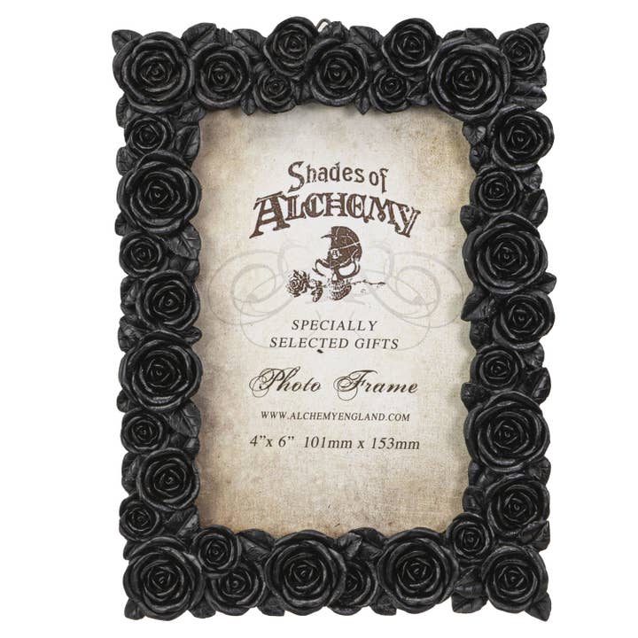 Pacific Trading - Wholesale Picture Frame - 14511 Black Roses Photo Picture Frame 6" x 4" C/24