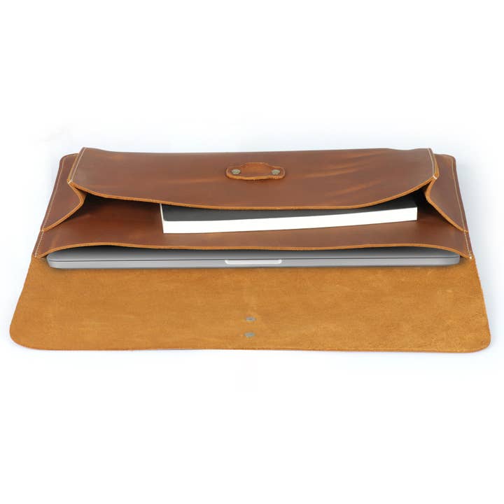 Londo - Wholesale Laptop/Tablet Case - Women's - Londo Top Grain Leather MacBook Pro and Air 16 Inch, 14, 15.5, 15, 13 inch & iPad Pro 12.9 Case with Front Pocket & Flap Closure – Retro Vintage Laptop Bag13