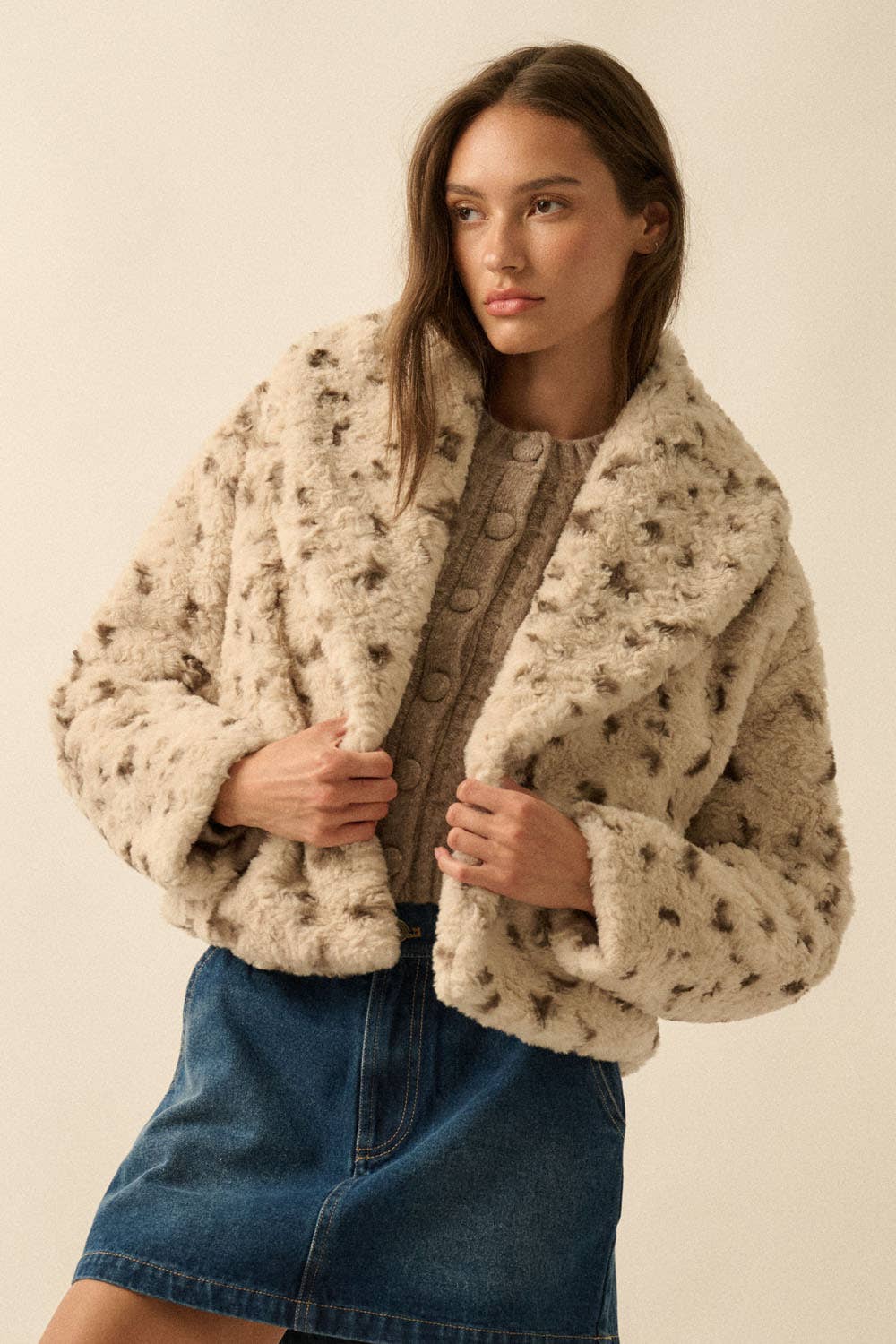 Promesa USA - Wholesale Jacket - Women's - Faux Rabbit Fur Fleece Shawl-Collar Pocket Jacket13