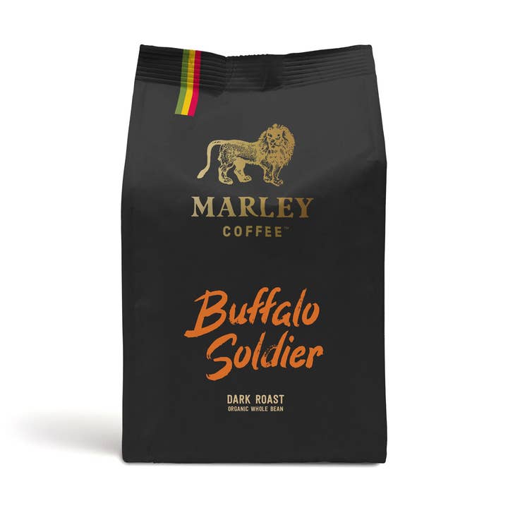 Buffalo Soldier Organic Dark Roast - Marley Coffee - Strength 5 - Beans & Ground for wholesale by MCEU Limited