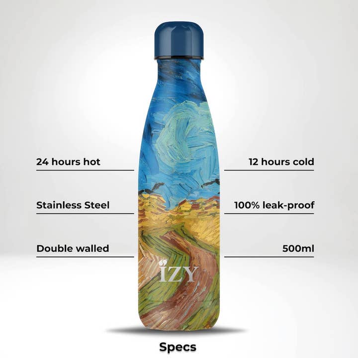 IZY Bottles - Vente Bouteilles d'eau - Bouteille Thermos Champ de blé Van Gogh Bouteilles d'eau Isolées1