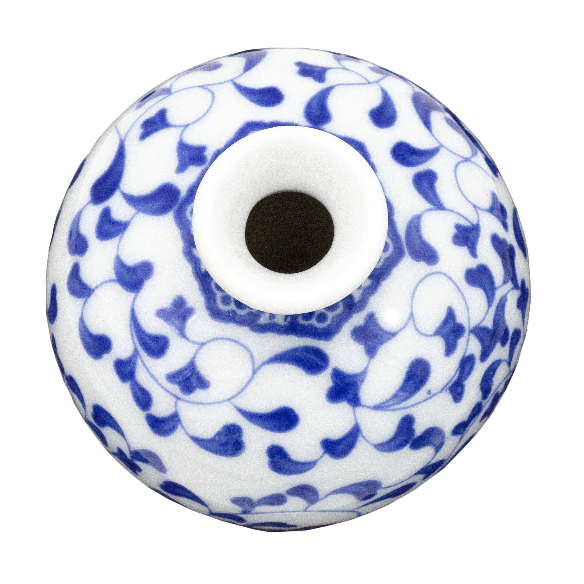 Kurated Korner - Wholesale Vase - AuldHome Design Blue and White Chinoiseries Vases (Set of 3)8