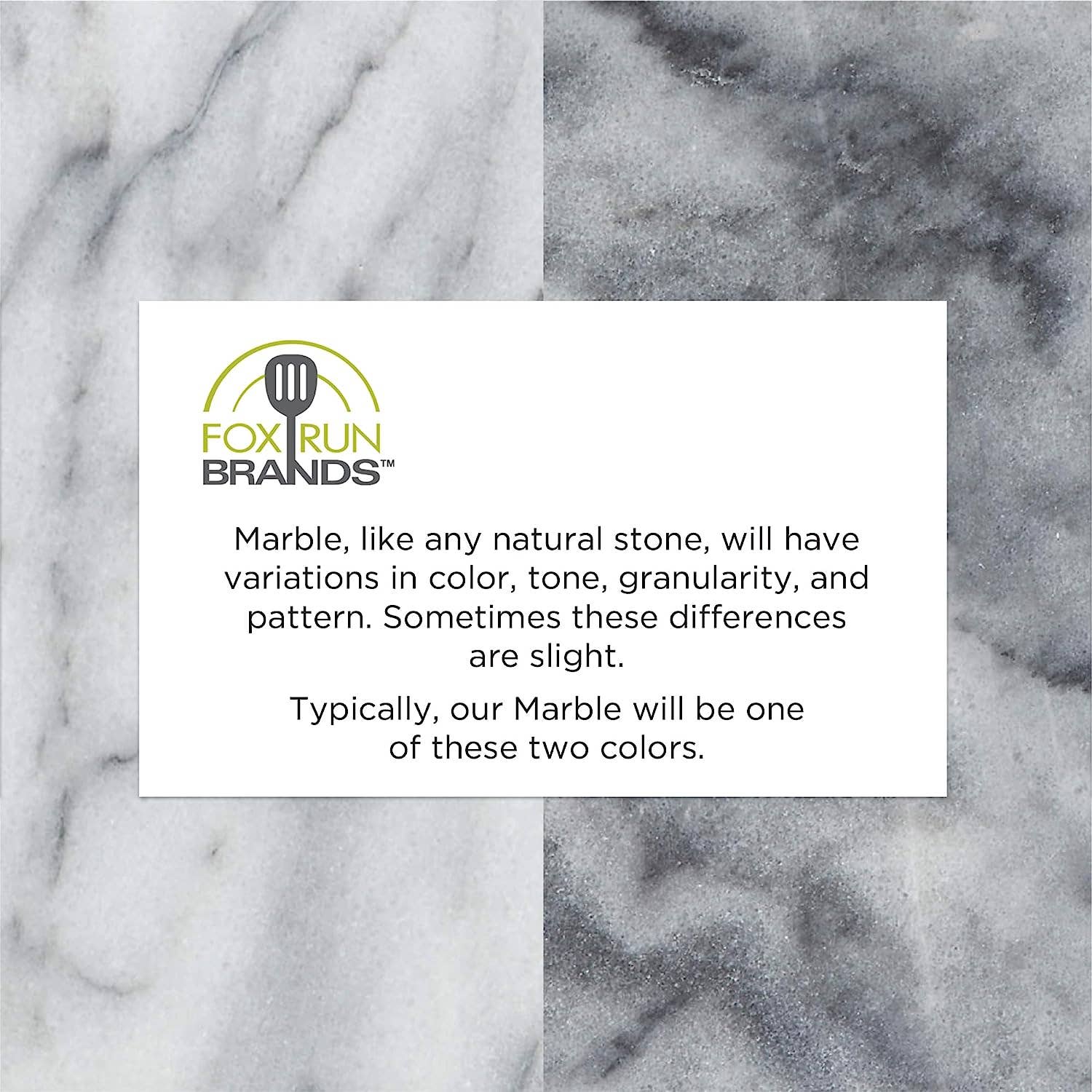 Fox Run Brands - Vendita all'ingrosso Mattarelli - Mattarello Fox Run Marble, bianco, 2,5" x 47,5" x 3"3