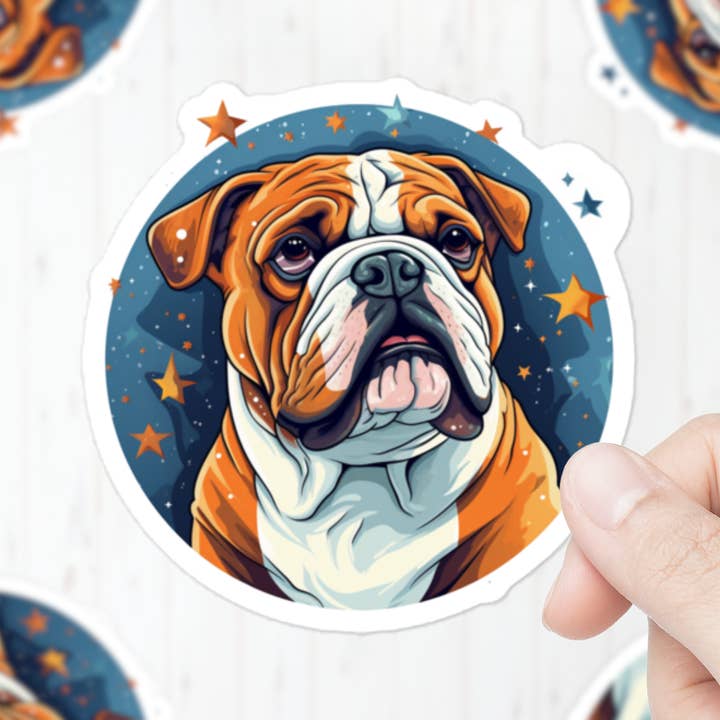 Bulldog Sticker | Pet, Dog Sticker for wholesale by Mystical Clarity