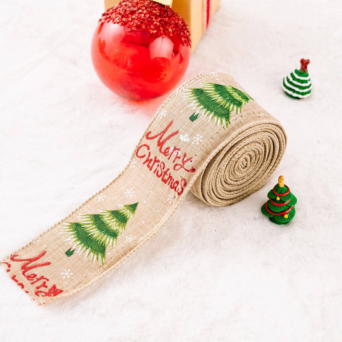 NINEXIS - Wholesale Ribbon - Gift Wrapping - CWMM10228_CARTOON CHRISTMAS BURLAP RIBBON CREATIVE TREE DECO4