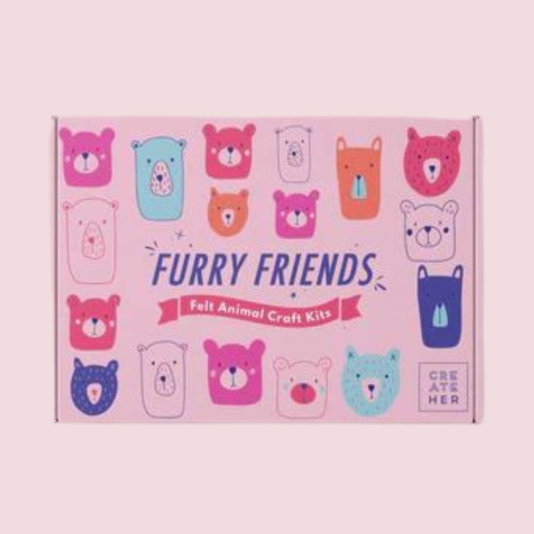 Kids Crafts, LLC. - Wholesale DIY Craft Kit - Kids - Furry Friends Felt Craft Kit – Cute DIY Animal Crafts
