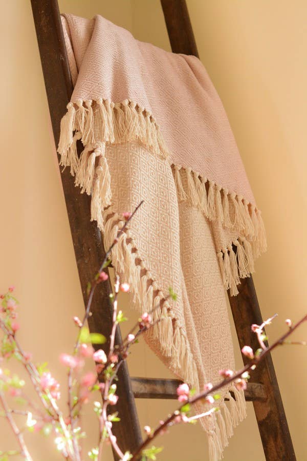 Chicoração - Wholesale Decoratiedeken - Katoenen deken | Bicolor diamant - meerdere kleuren7